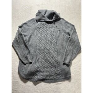 Women's Plus 2XL Sweater Thick Cotton Neck 3 Button